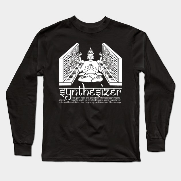 Modular Synthesizer God for Electronic Musician Long Sleeve T-Shirt by Mewzeek_T